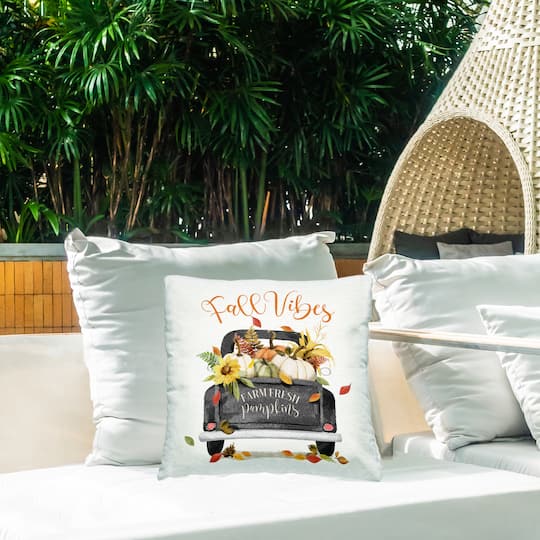Stupell Industries Fall Vibes Truck Outdoor Printed Pillow